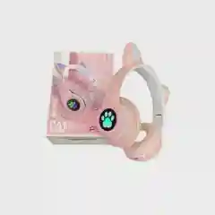 Беспроводные светящиеся наушники с ушками CAT EAR P33M