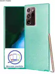 Бирюзовый чехол блестящий Samsung Galaxy Note 20, накладка c блёстками