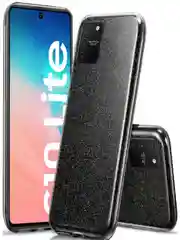 Угольный чехол блестящий Samsung Galaxy S10 Lite, Samsung Galaxy A91, накладка c блёстками