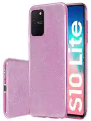 Лавандовый чехол блестящий Samsung Galaxy S10 Lite, Samsung Galaxy A91, накладка c блёстками