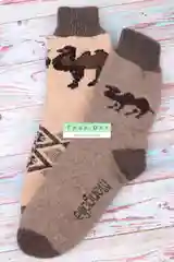Оливковый носки мужские, шерсть, производство Монголия