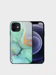 Мятный мраморный чехол для iPhone 7/8/SE2020,XR,11,12