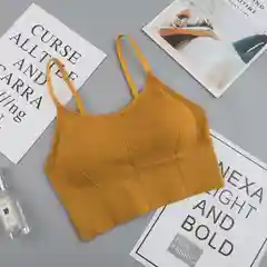 Желтый топ женский, базовый