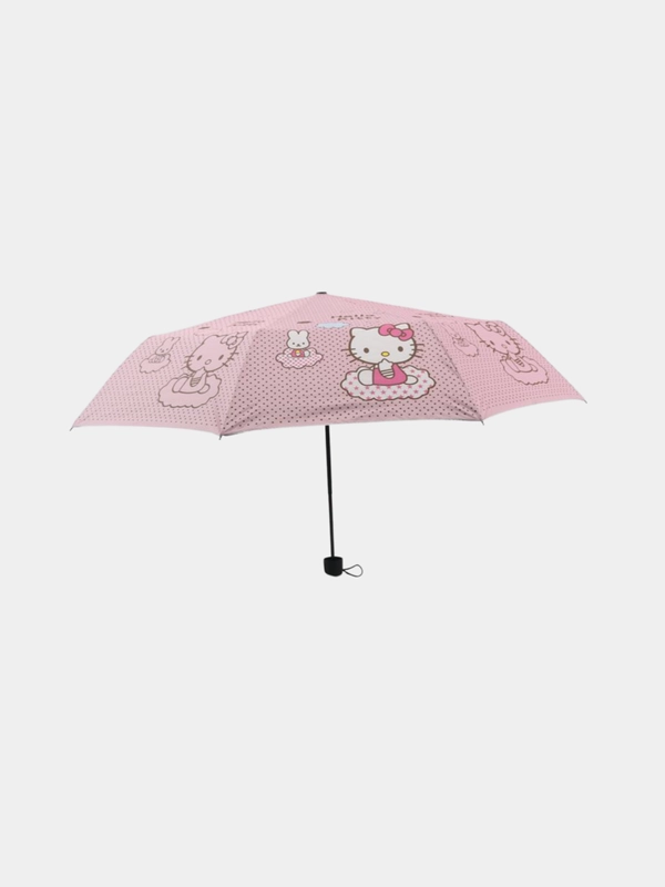 Детский складной зонт для девочек Hello Kitty, детский зонт с героями из мультфильмов