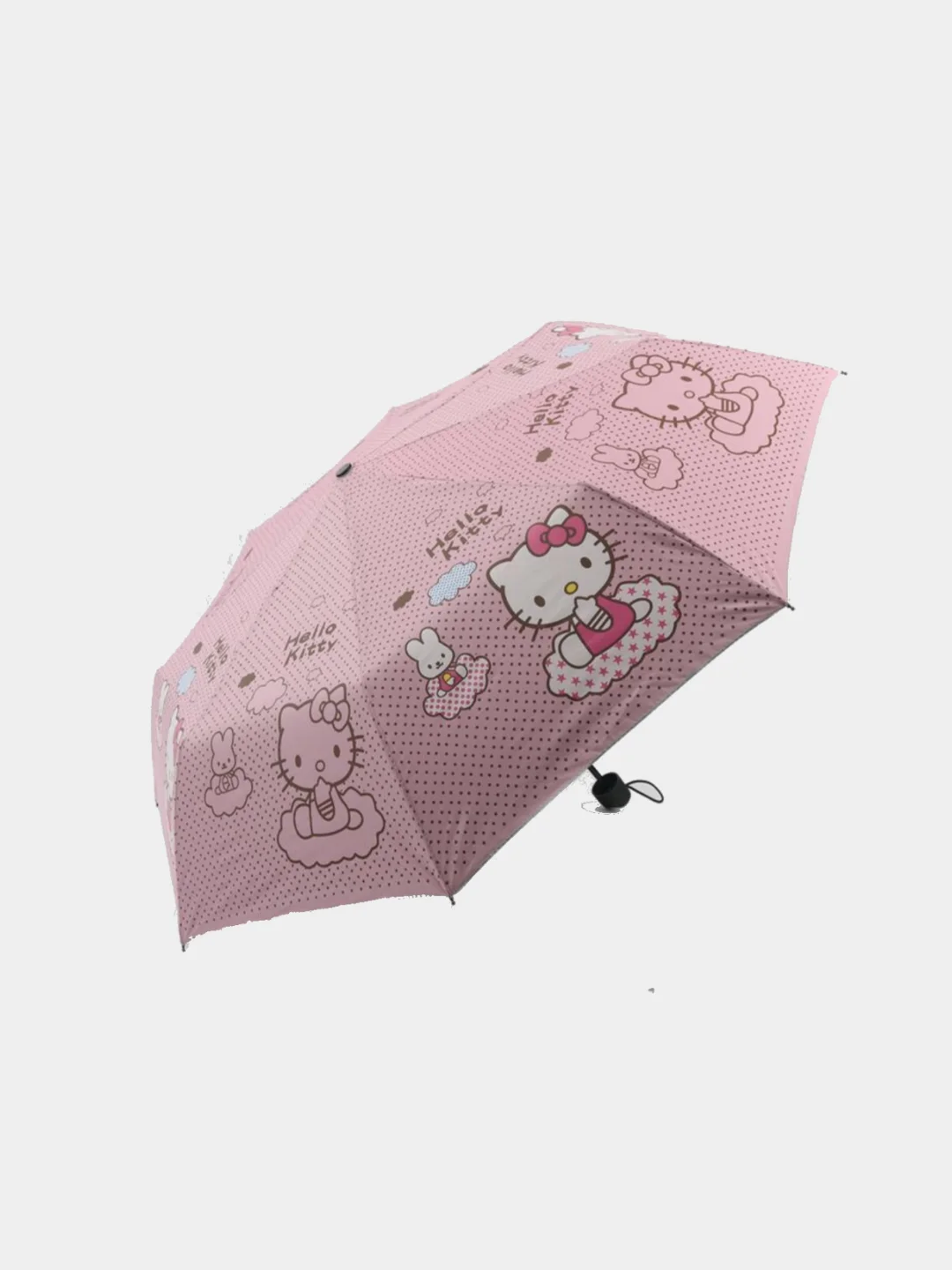 Розовый детский складной зонт для девочек Hello Kitty, детский зонт с героями из мультфильмов