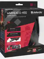 Игровые наушники Defender Warhead G-450 USB, подсветка, кабель 2,3 м