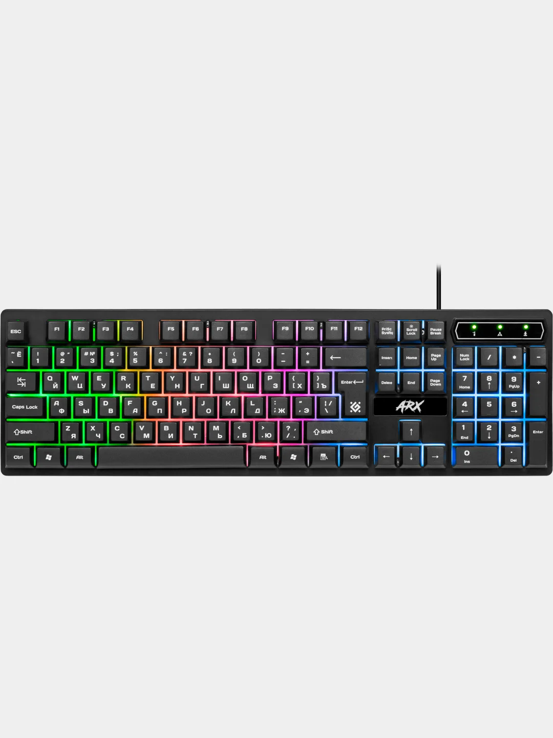 Игровая клавиатура Defender Arx GK-196L RU,радужная подсветка