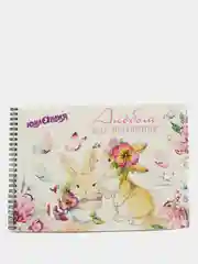Альбом для рисования "Цветочный сад", А4, 32 л, гребень, картонная обложка, Юнландия