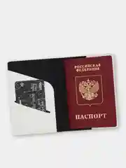 Обложка для паспорта экокожа (4 вида) с карманами для карты и СНИЛС