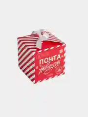 Красный новогодняя кубическая коробка