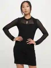 Черное коктейльное платье