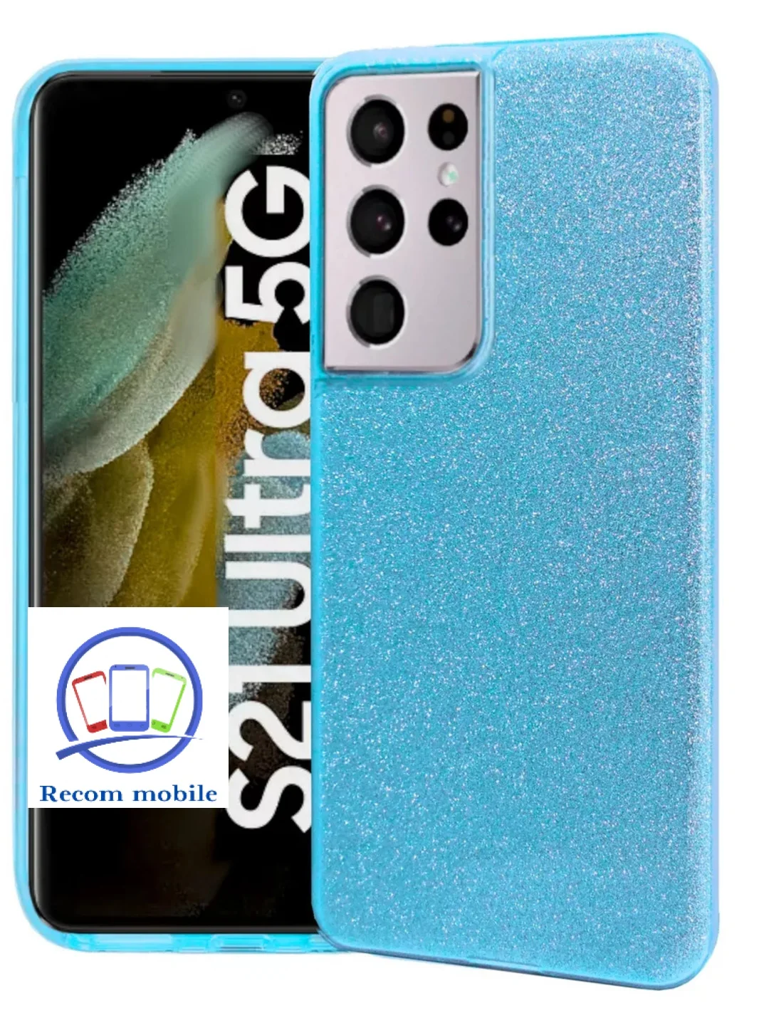 Ледяной чехол блестящий Samsung Galaxy S21 Ultra, накладка c блёстками  Самсунг S 21 Ultra