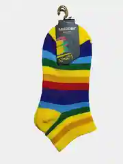 Желтый носки женские из хлопка укороченные, радуга, унисекс