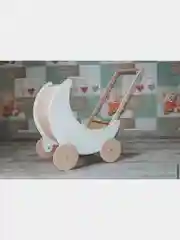 Коляска Люлька из дерева для кукол