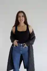 Черный топ женский, спортивный
