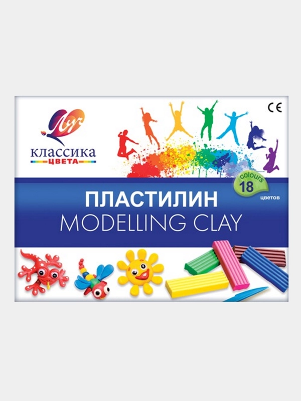 Пластилин классический ЛУЧ "Классика", 18 цветов по 20 грамм