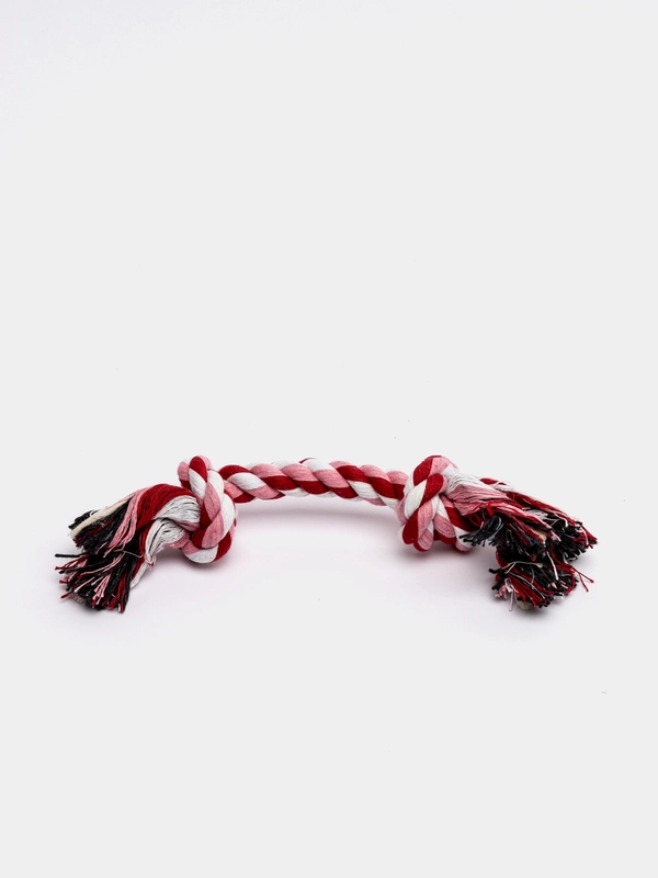 Игрушка канатная "2 узла" средняя, 50 г, до 24 см, микс цветов