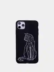 Угольный силиконовый чехол для айфон iPhone 11 Pro Max, 12 Pro Max, 13 Pro Max, X Max, с принтом