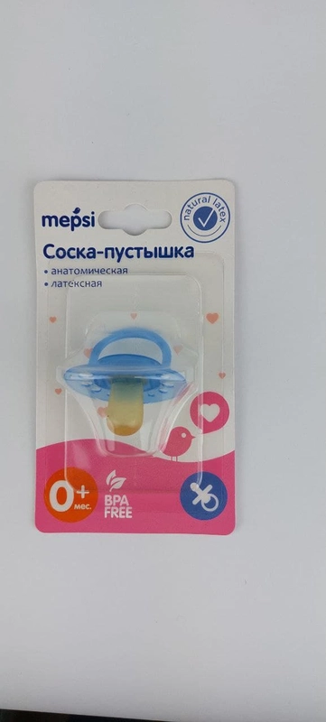Соска-пустышка латексная 0+ мес MEPSI 0300