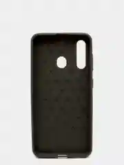 Серый противоударный чехол для Samsung Galaxy A60 (карбон)