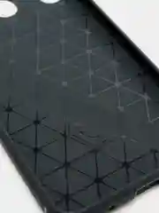 Темно-синий противоударный чехол для Samsung Galaxy A60 (карбон)