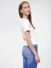 Белый женская хлопковая футболка с коротким рукавом