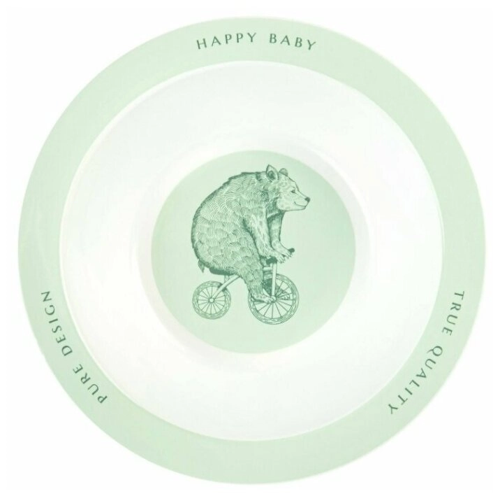 Глубокая тарелка для кормления с антискользящим дном, 15016 Happy Baby