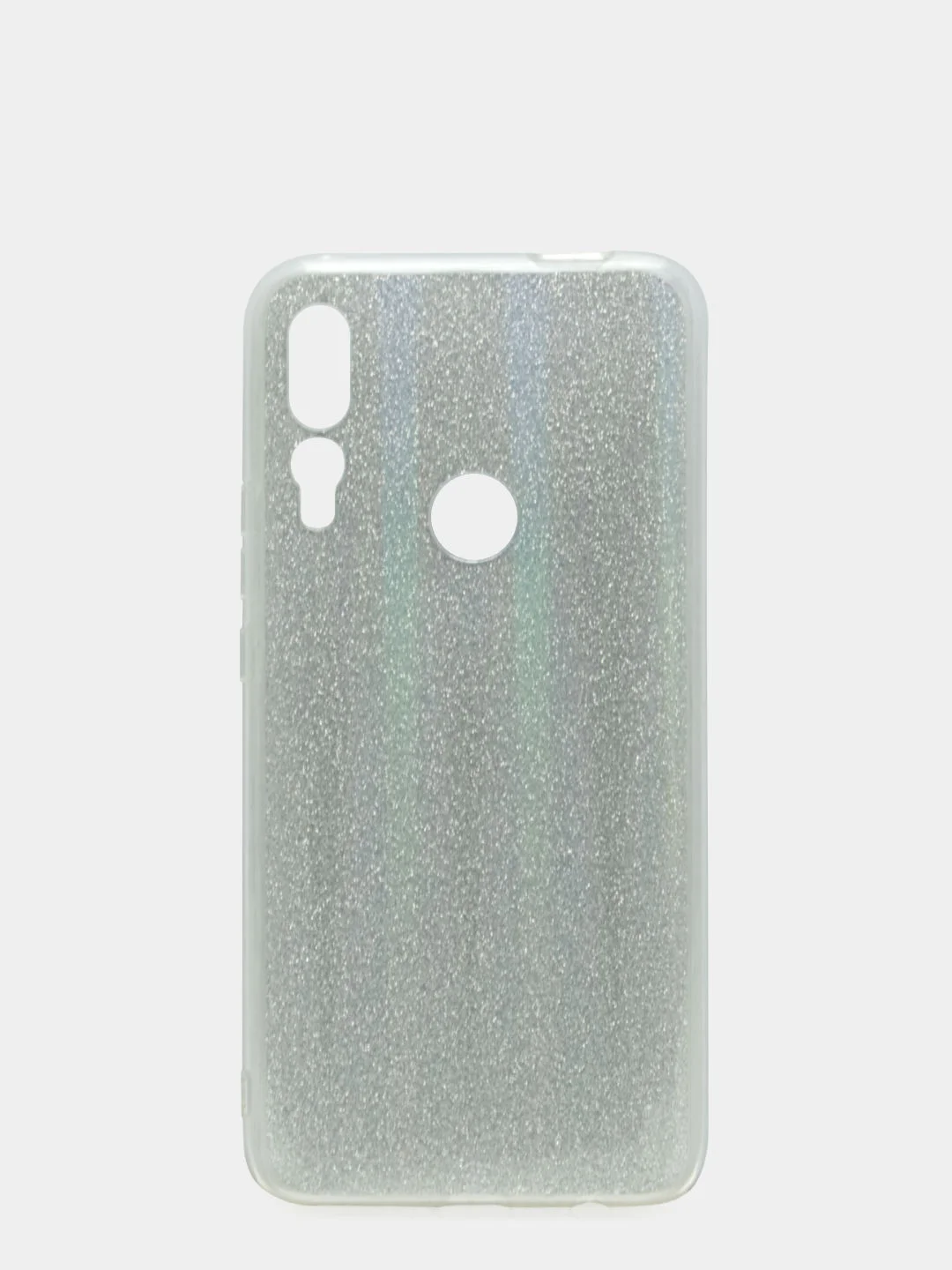 Серебряный накладка для Huawei Y9 Prime 2019, силиконовая, с переливающимися блестками