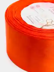 Лента атласная, 50 мм х 23 м, мандариновый