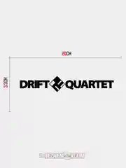 Белый наклейка на авто DRIFT QUARTET (2 цвета) белый и перевающаяся голография