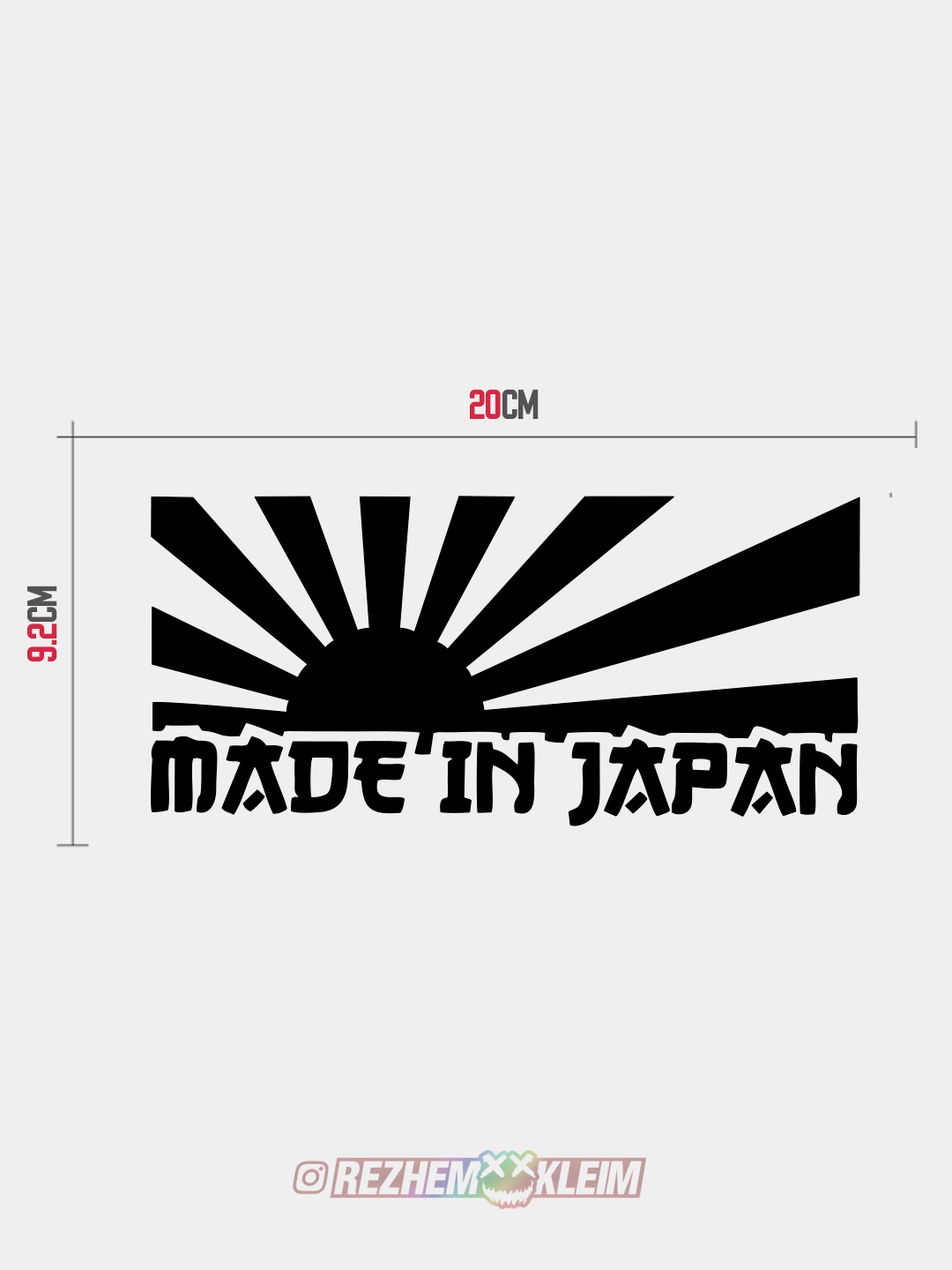 Наклейка на авто MADE IN JAPAN (2 цвета) белый и перевающаяся голография  купить по цене 299 ₽ в интернет-магазине Магнит Маркет