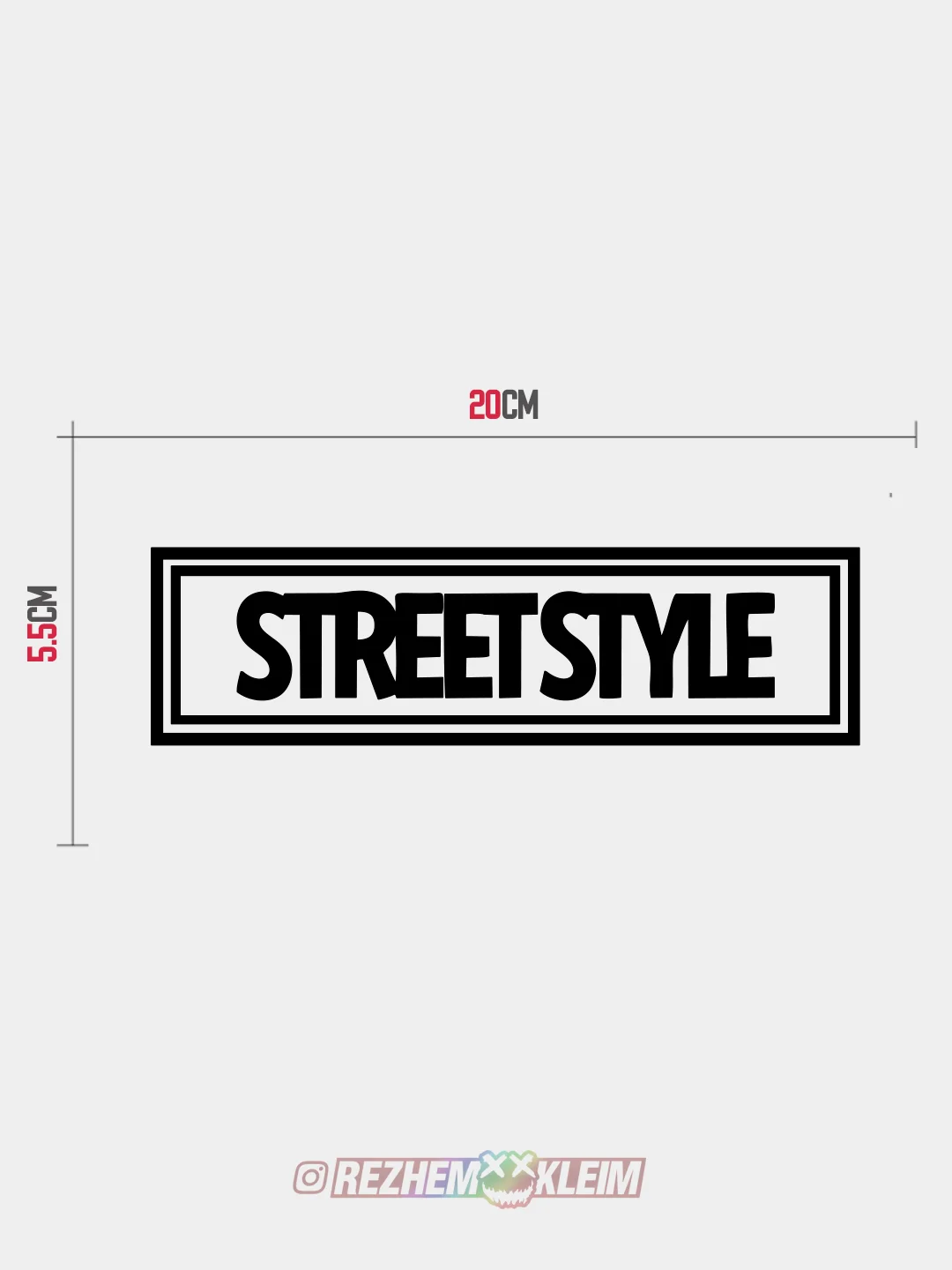Белый street STYLE - JDM наклейка на ато голографический цвет