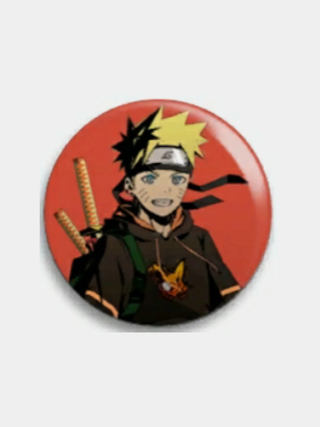 Черный значки по аниме Наруто (Naruto), 56 мм