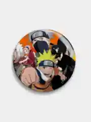 Серебряный значки по аниме Наруто (Naruto), 56 мм