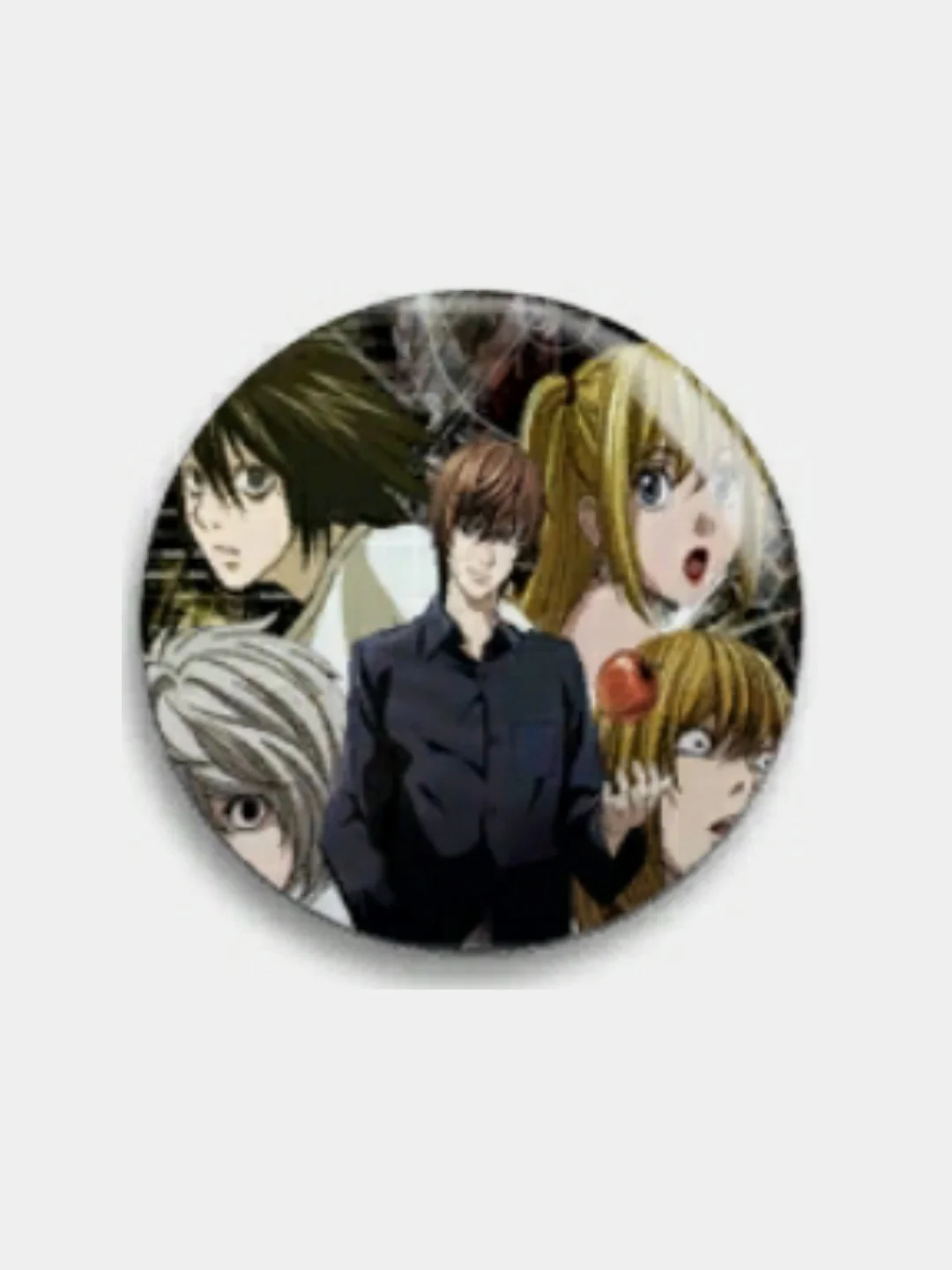 Угольный значки аниме "Тетрадь Смерти" (Death Note), большие, 56 мм
