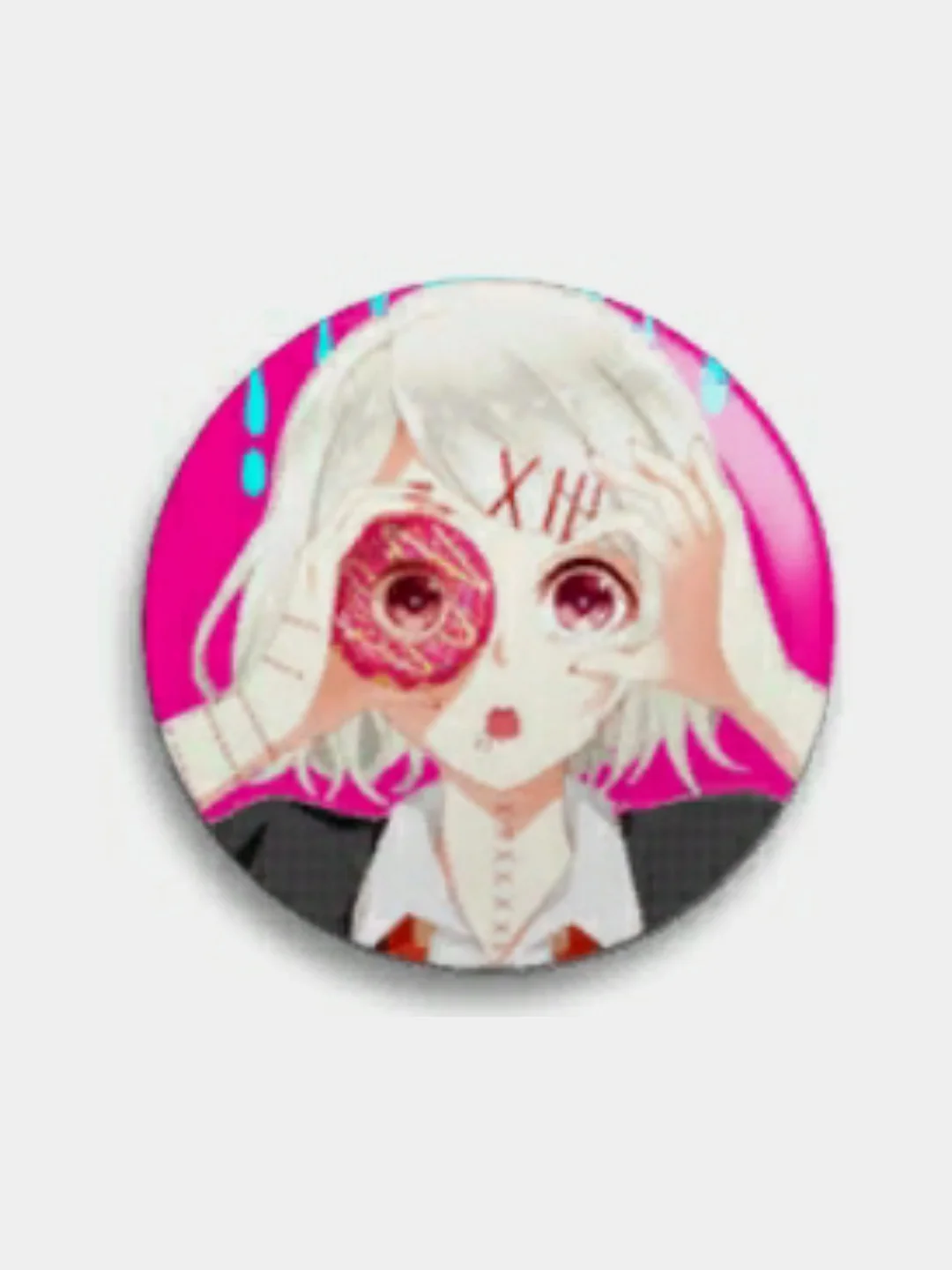 Черный значки по мотивам аниме Tokyo Ghoul (Токийский Гуль), 56 мм