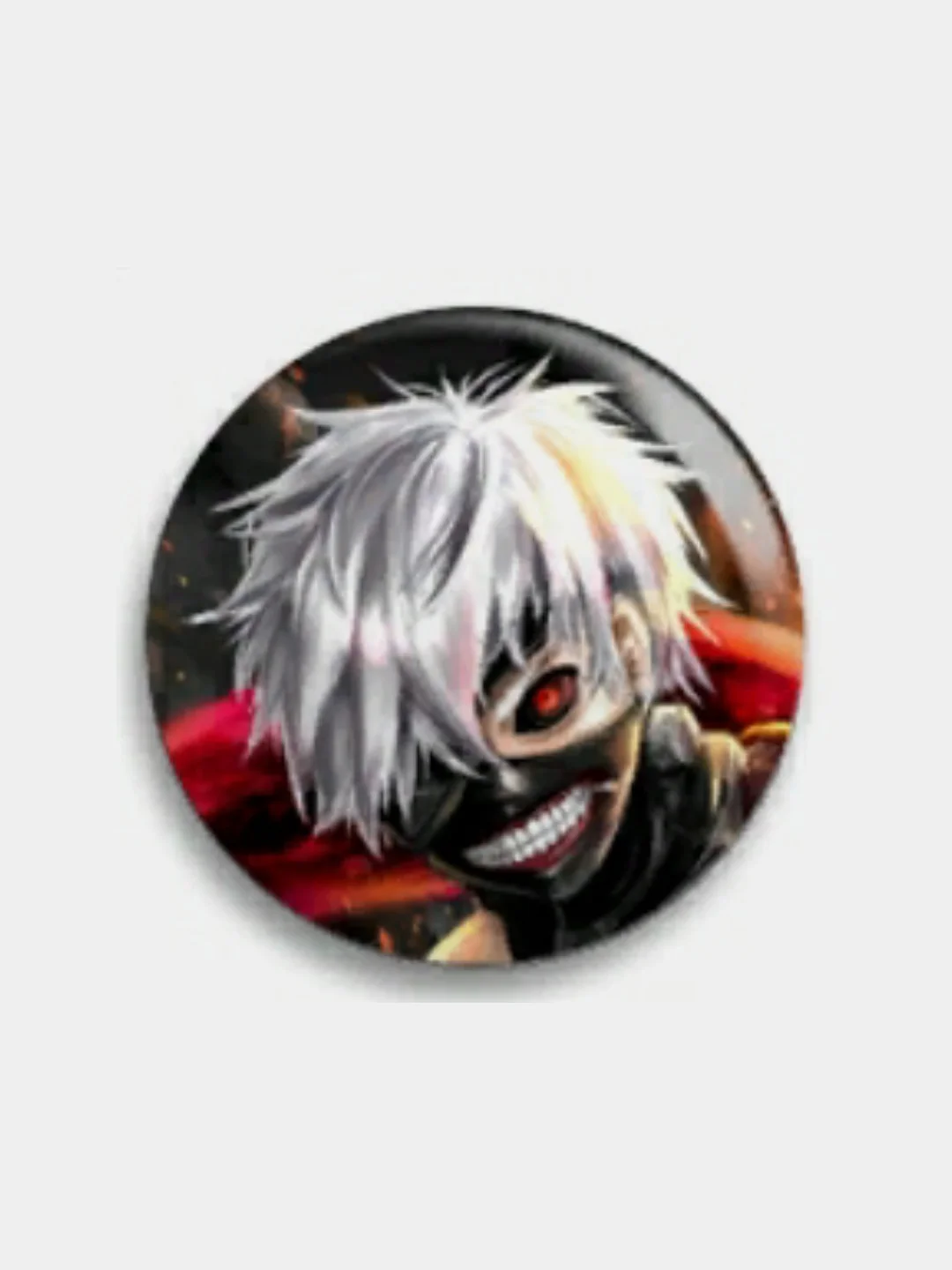 Угольный значки по мотивам аниме Tokyo Ghoul (Токийский Гуль), 56 мм