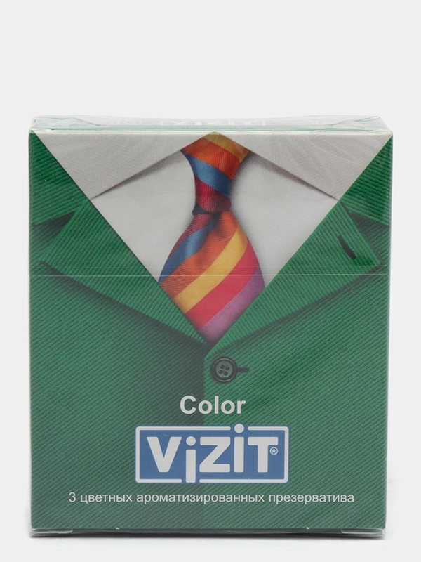 Презервативы VIZIT Color цветные ароматизированные, 3 штуки
