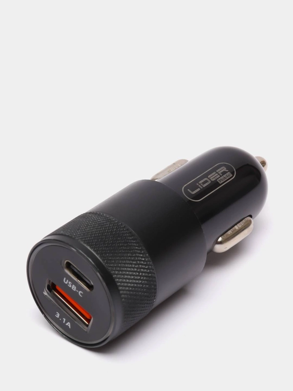 Автомобильное зарядное устройство  PD01 с Type-C, USB. АЗУ / Зарядка в прикуриватель