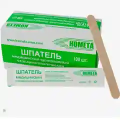 Шпатель медицинский одноразовый, деревянный, стерильный, 150*18*1,8 мм