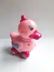 Розовый игрушка "Утенок на колесиках"