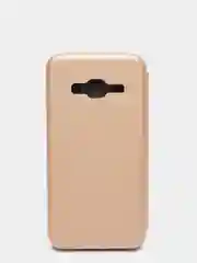 Золотой чехол-книжка Samsung Galaxy J3 2016, j310