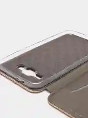 Золотой чехол-книжка Samsung Galaxy J3 2016, j310