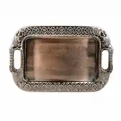 Поднос сервировочный (медь) 40*26*3см. (металл с гальваническим покрытием)