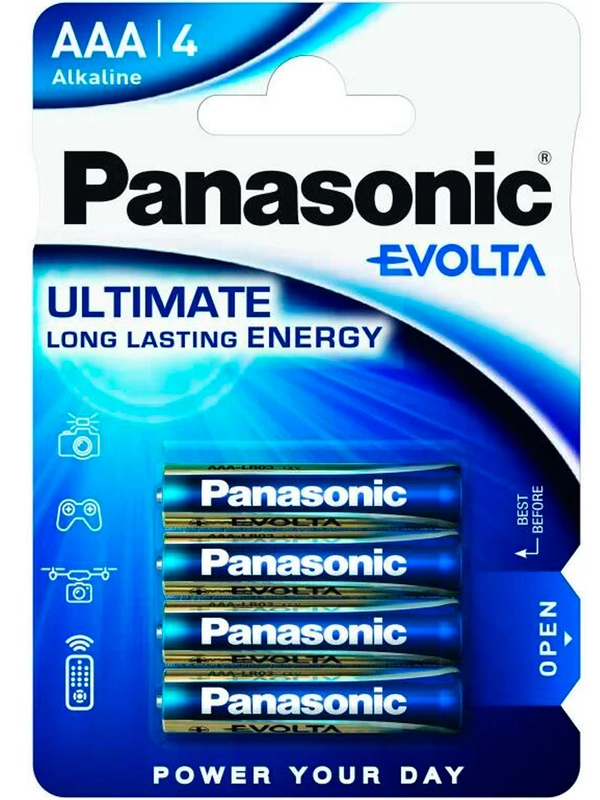 Элементы питания Panasonic LR03 EVOLTA BL*4, батарейка