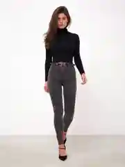 Женские джинсы SKINNY с высокой посадкой, темно-серые