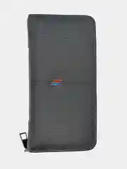 Мужская сумка-портмоне под кожу черная с ремешком на руку T905