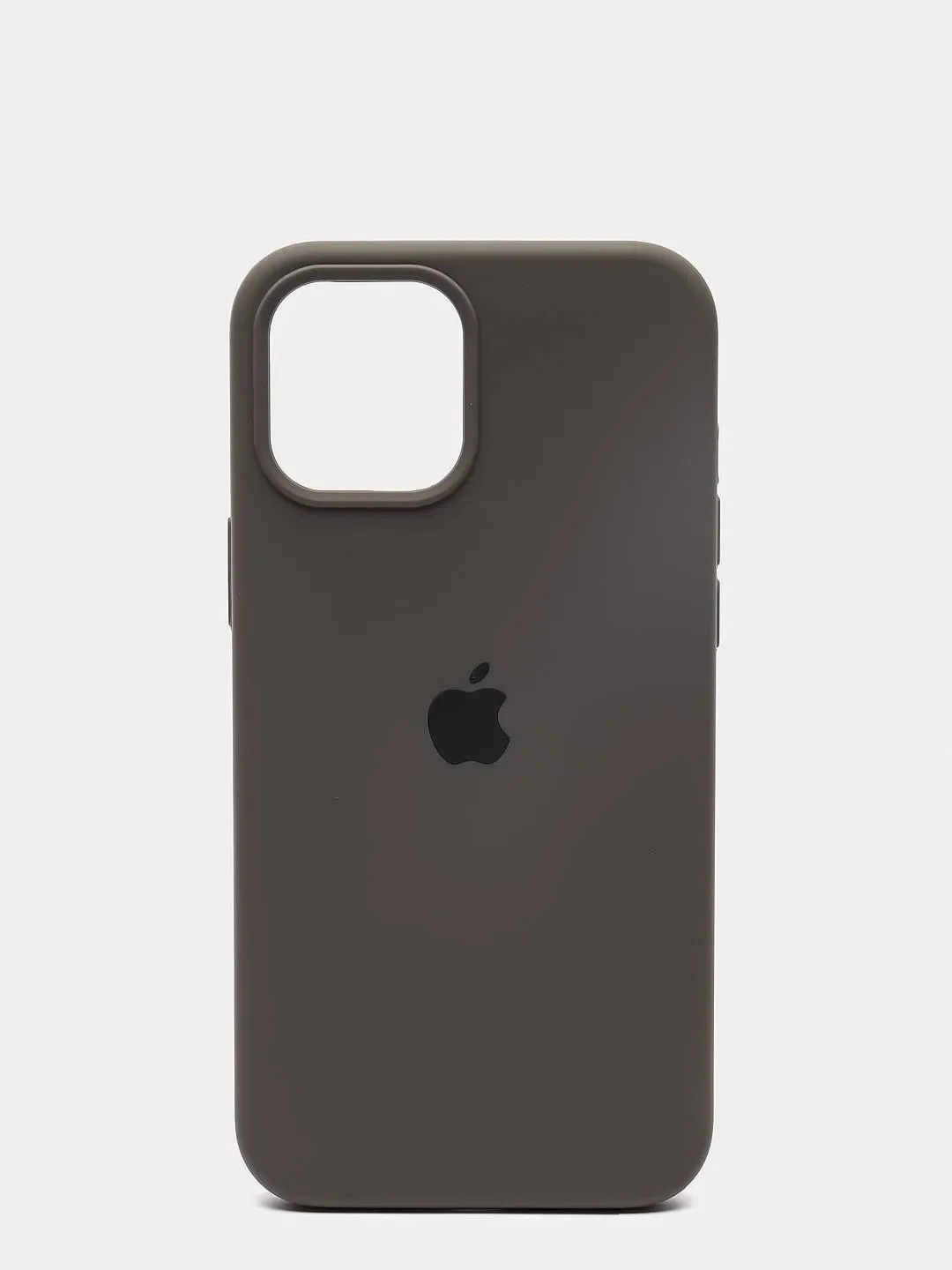 Угольный чехол iPhone 13 6.1" Силиконовый с логотипом (Silicone Case) Закрытый низ