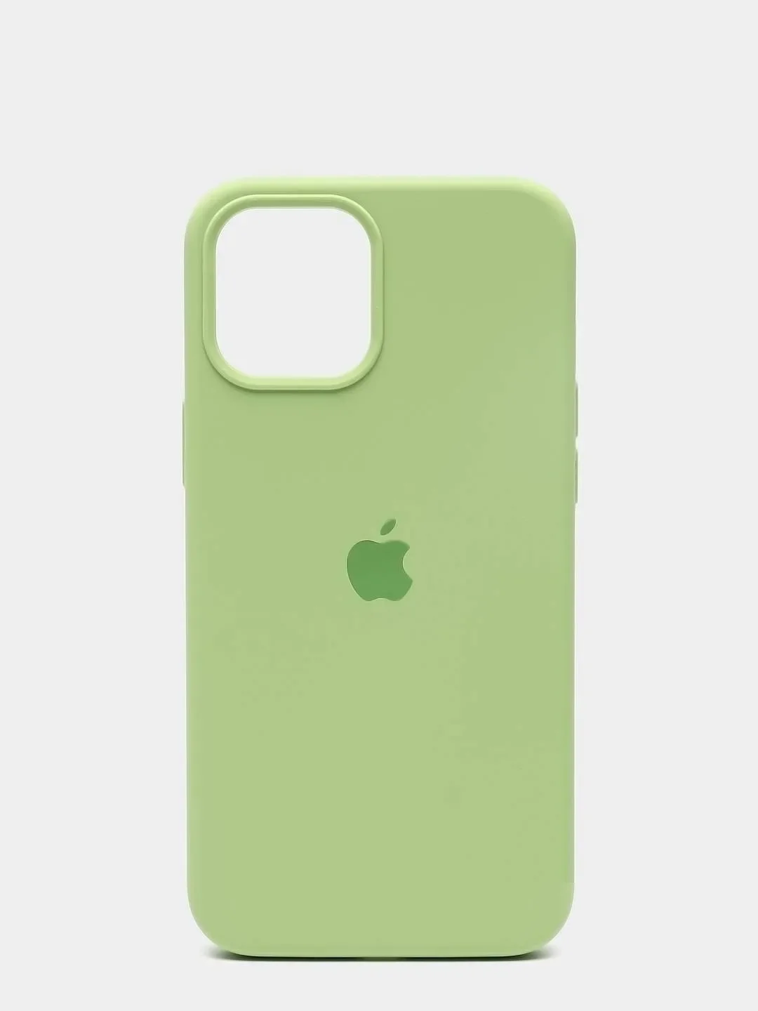 Лайм чехол iPhone 13 6.1" Силиконовый с логотипом (Silicone Case) Закрытый низ