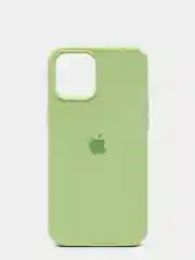 Лайм чехол iPhone 13 6.1" Силиконовый с логотипом (Silicone Case) Закрытый низ